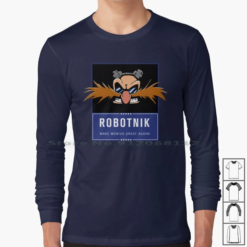 Robotnik 2016 футболка с длинным рукавом видеоигры The Hedgehog Genesis Mega Drive Megadrive Dr Eggman Дональд