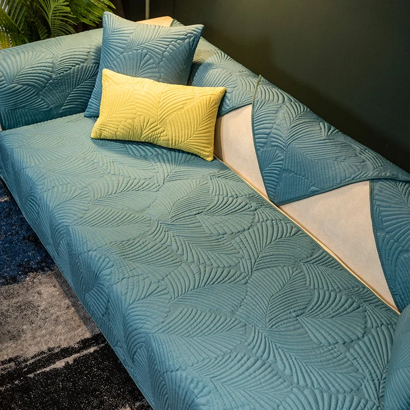 

Чехол для дивана из хлопка и льна, однотонный, для гостиной