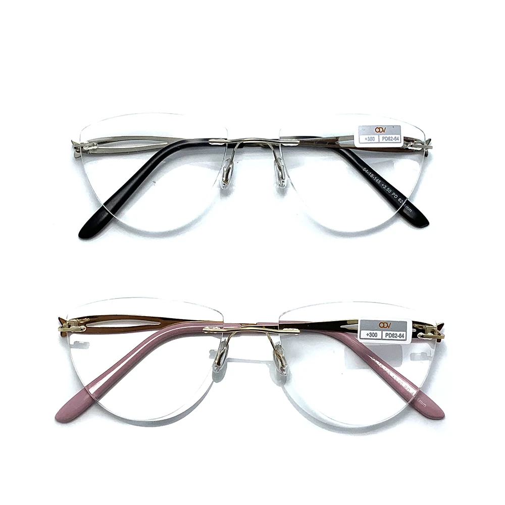 Мужские ретро овальные треугольные очки для чтения TR90 из нержавеющей стали