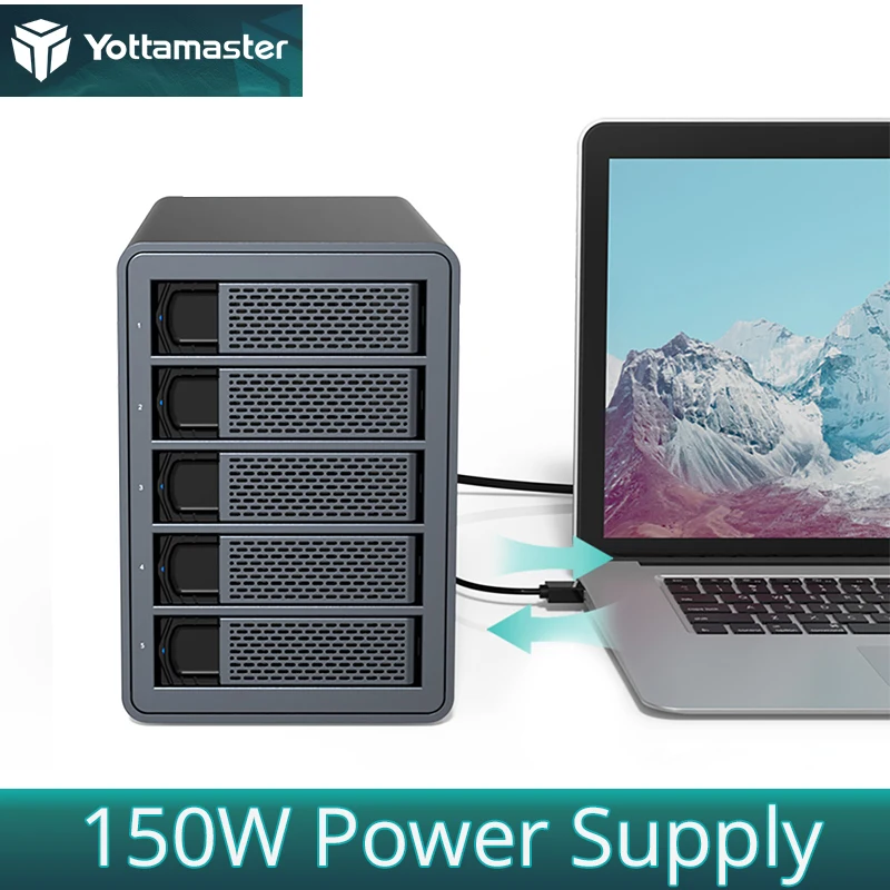 Чехол для внешнего жесткого диска Yottamas FS5U3 5 Bay 2 дюйма/3 дюйма USB3.0 на SATA3.0 |