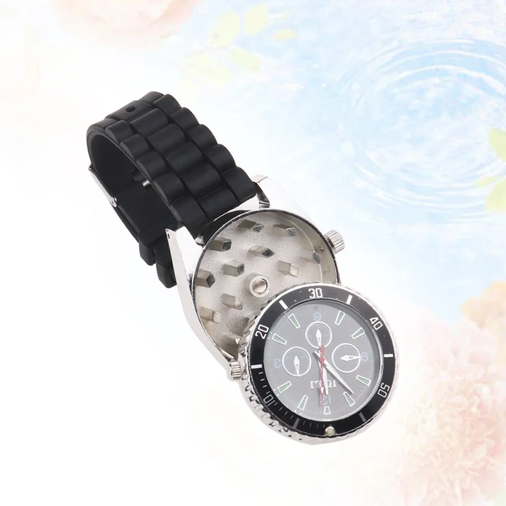 

1PC Watch Zinc Alloy Smoke Grinder Portable Electronic Watch Herb Pipe Grass Grinder