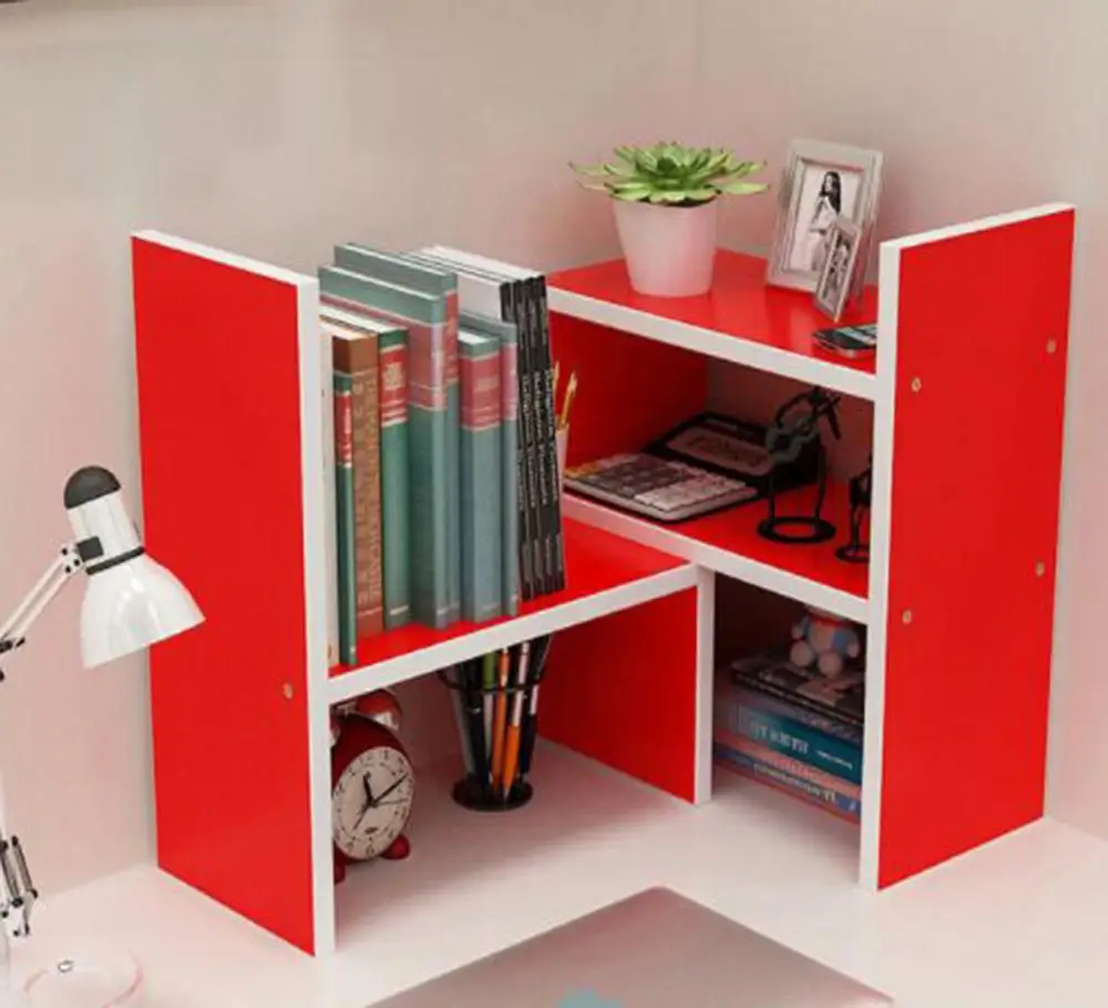 Книжная полка простая настольная детский Настольный стеллаж для хранения