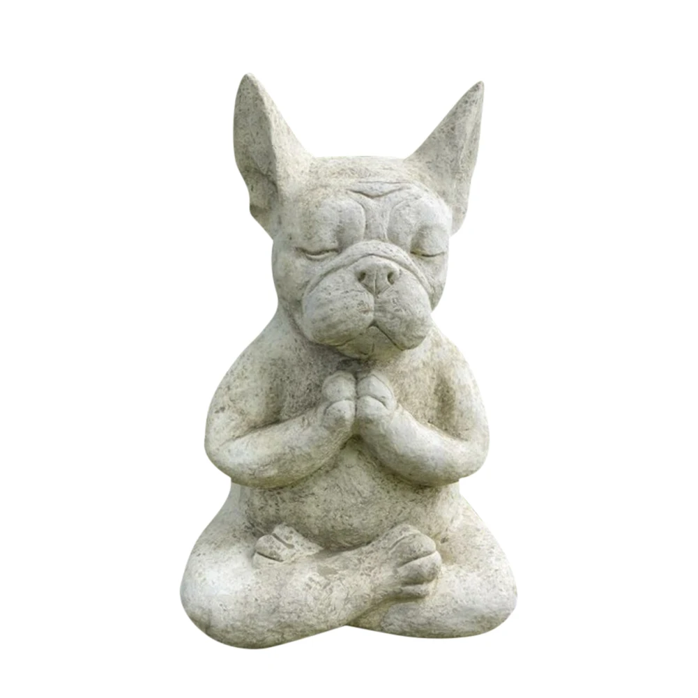 

Dropship Resin Meditation Dog Statue Yoga Dog Table Shelf Ornaments Indoor Outdoor Decoration for Garden Yard Lawn Home Decor