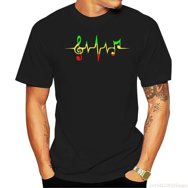 

Music Pulse Reggae Sound Men Tshirt Short Sleeve Wave Rastafarian Jah Jamaica Rasta Unisex T Shirt