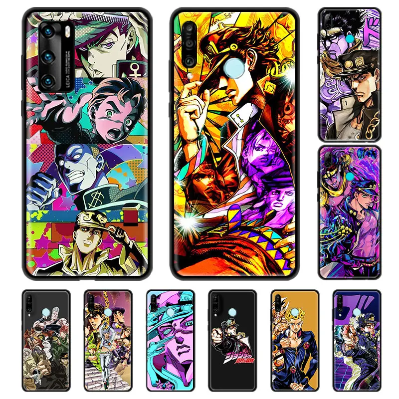 

Phone Case For Huawei P30 P40 Lite E P Smart Z P20 Pro Y6p Y6 Y7 Y9 2019 Black Soft Mobile Cover JoJo's Bizarre Adventure JoJo