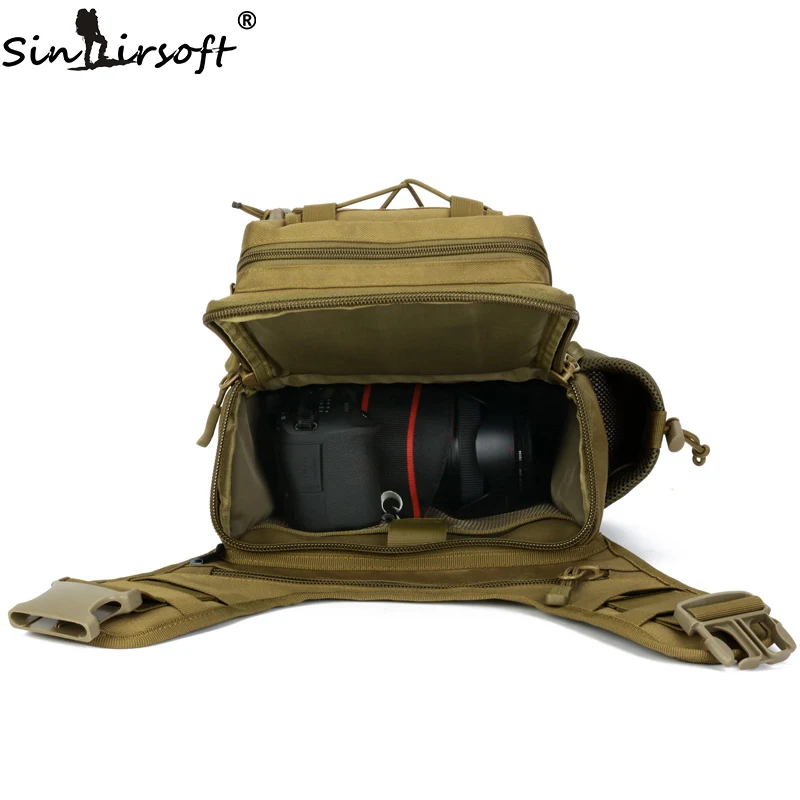 outdoor professional slr camera sport running travel bag single shoulder nylon hunting tactical backpack inclined shoulder bag free global shipping
