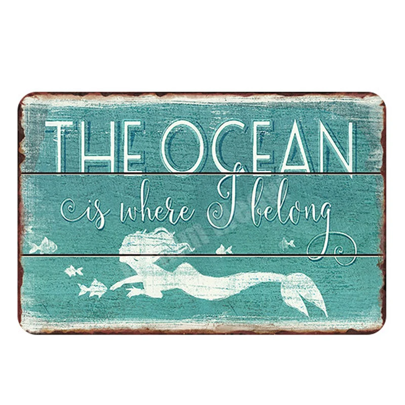 Винтажные металлические оловянные знаки Life Is A Beach декоративные пластины для бара
