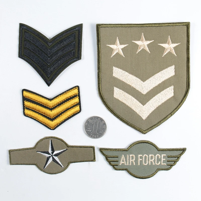 1 шт. Популярные вышитые Лоскутные Ткани Военные патчи для одежды эполетт полосы