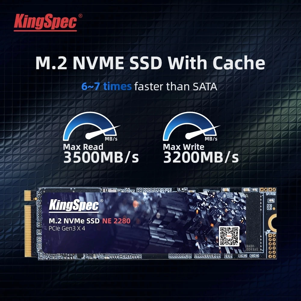 KingSpec M.2 NVMe SSD с Dram 1 ТБ PCIe 2280 внутренний высокая производительность твердотельный