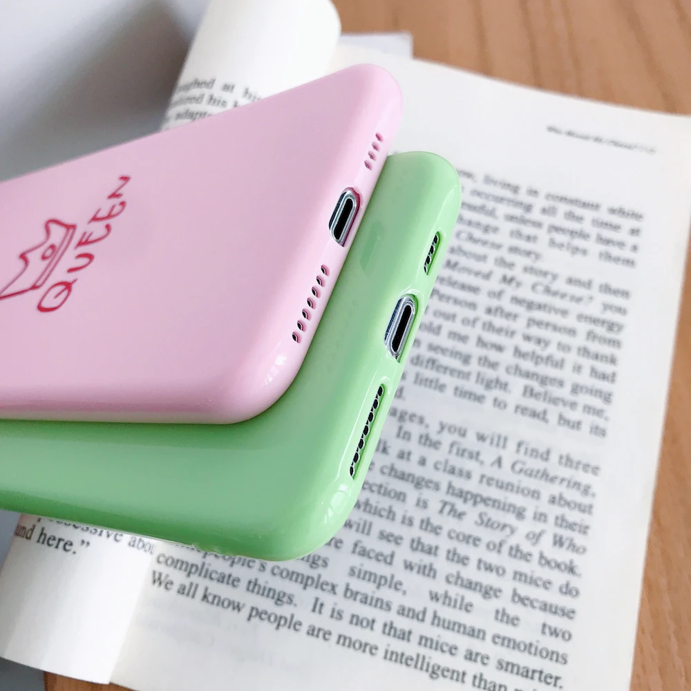 Brand NEW Cute Crown KING Queen Soft Case for iPhone X Xs XR XsMax 8Plus 8 7Plus 7 6 6s Plus 11Pro 11ProMax 11 Phone Cover Coque | Мобильные