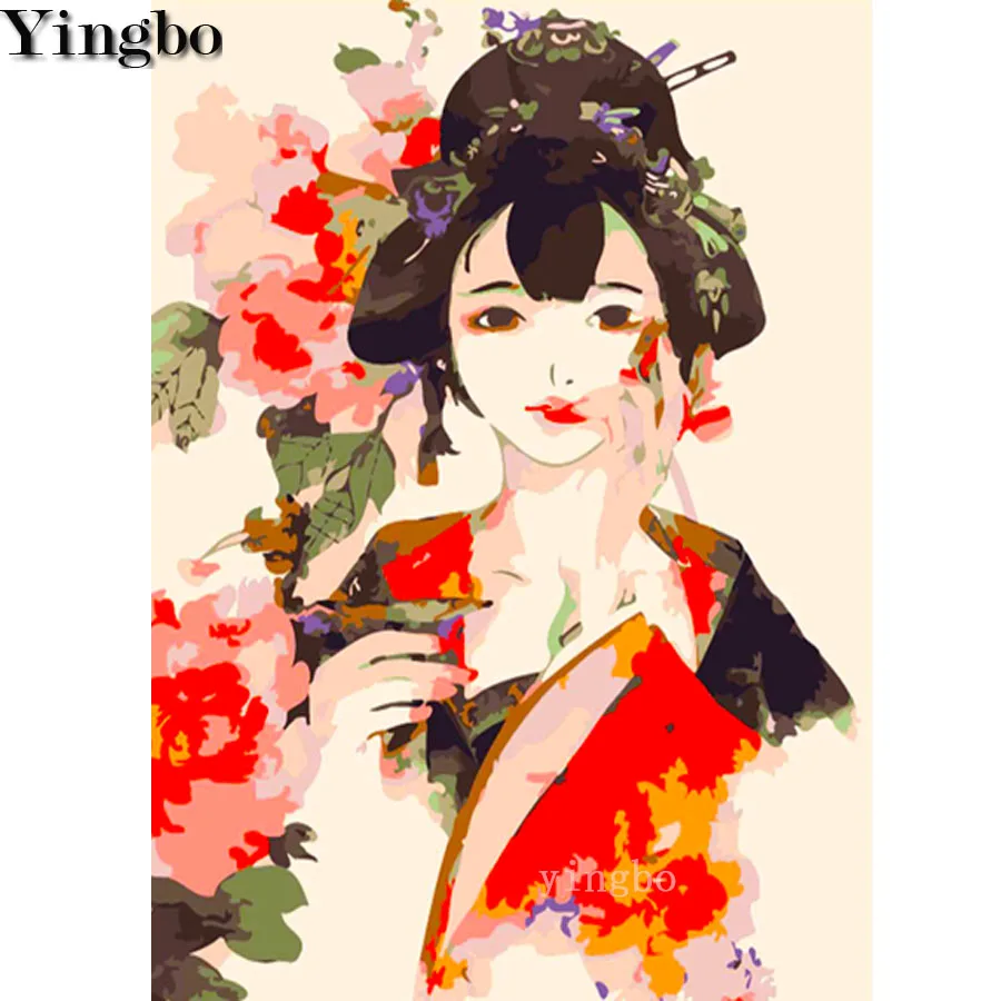 Алмазная вышивка алмазная японский женский 5d живопись полностью квадратная