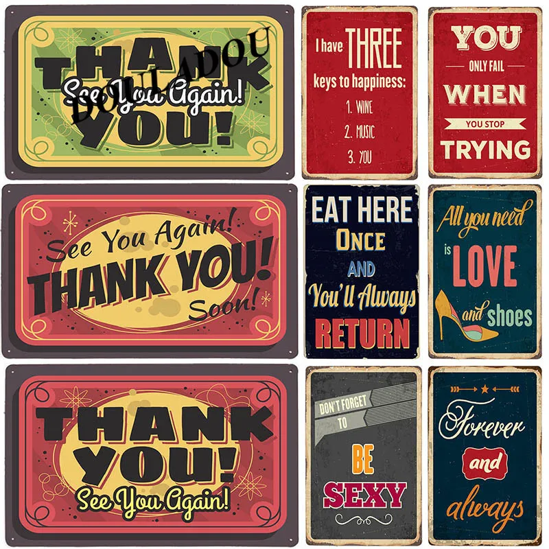 

[Douladou]Life Slogan Retro Metal Sign Bar Wall Decor Vintage Plaques Art Family Poster Home Painting Decor Wall Sticker20x30CM
