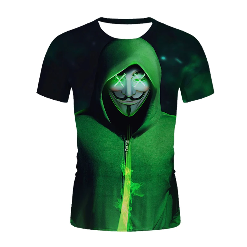 

Hot sale clown t-shirt male/female all-match mask 3D printed horror fashion t-shirt size XXS-6XL