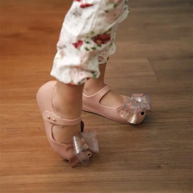 Mini Melissa/Новинка 2020 года летняя прозрачная обувь для девочек Новая модная с