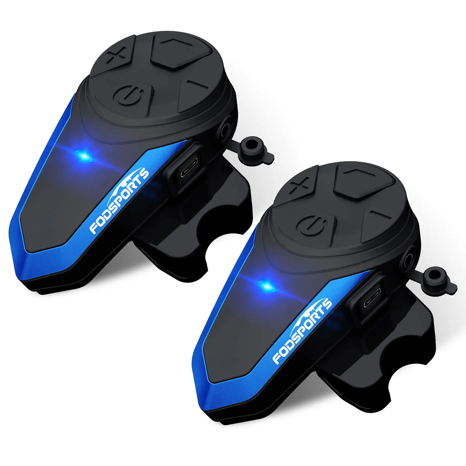 Fodsports 2 pcs BT-S3 Motorcycle Helmet Intercom Bluetooth Headset Waterproof Intercomunicador BT Interphone with FM Radio enlarge