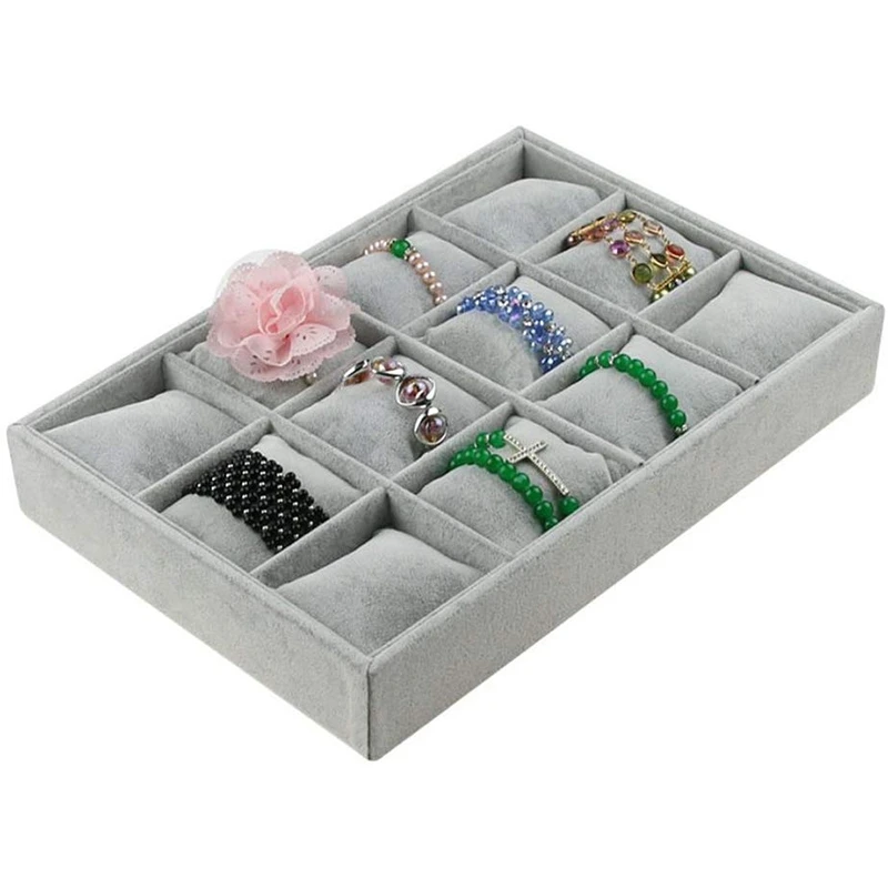 

Velvet Jewelry Display Showcase Notepad Bracket Suitable for Necklace Bracelet Rings Earrings