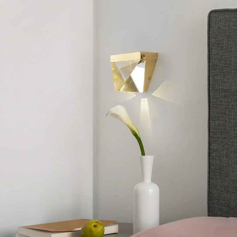 Постмодерн Хрустальный настенный светильник для гостиной прохода