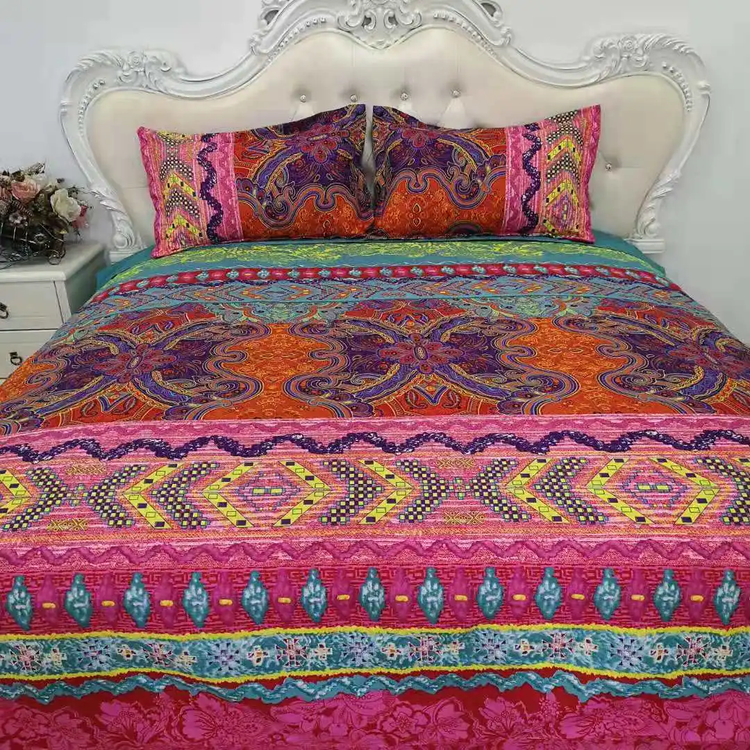 

Fashion Bohemian Style 100% Polyester Duvet Cover Sets 1 Quilt Cover + 1/2 Pillowcases US/EU/AU Size