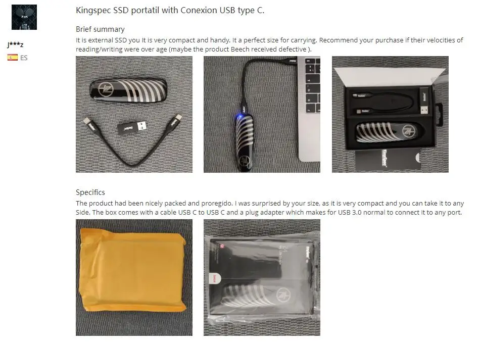 KingSpec портативный SSD 240 ГБ 120 ГБ 1 ТБ внешний SSD жесткий диск твердотельный накопитель hd externo 1 ТБ ssd Портативный usb type c 3,1 накопитель