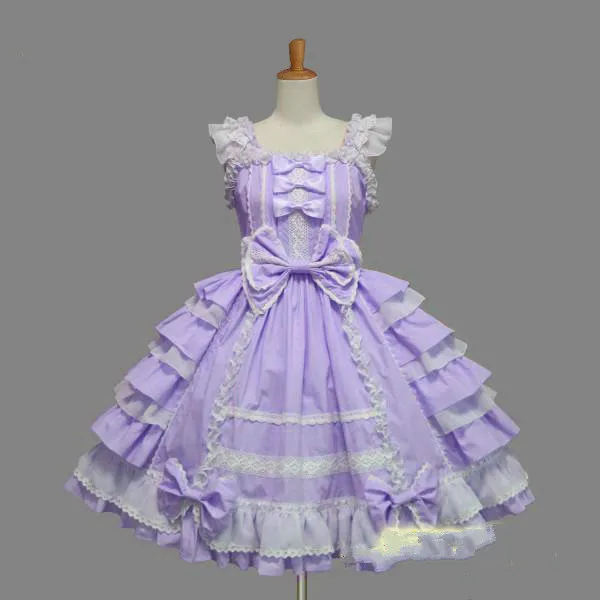 

6 Types Princess Girl Dress Halloween Victorian Gothic Lolita Dress Cosplay Costume Layered Women Party Maid Dress