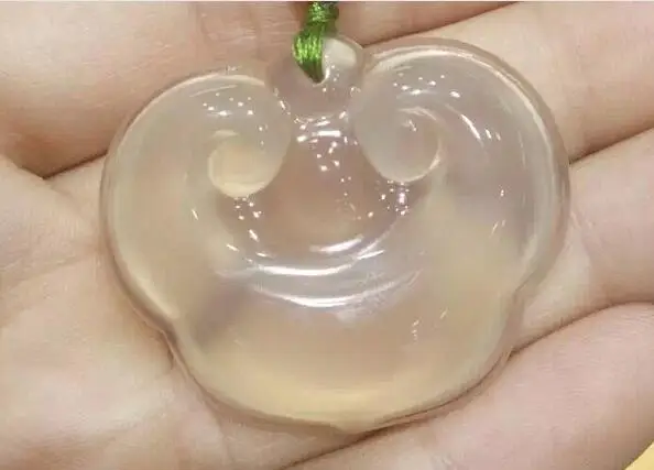 yy810&gt&gt&gt&gt1pc Brazil natural ice white agate chalcedony Pendant Necklace Handmade Ruyi best sweater chain | Украшения и