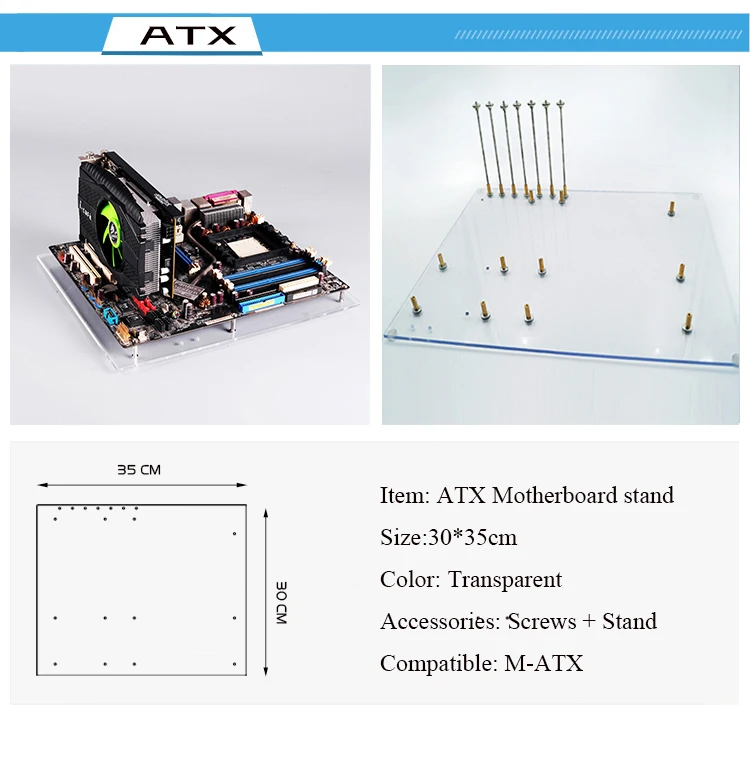 Прозрачный акриловый чехол для компьютера ITX сделай сам MATX настольного ПК