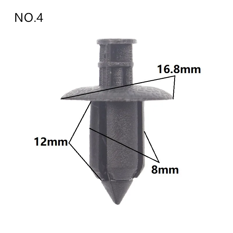 4 Kinds 40 Pcs Car Plastic Fairing Rivet Setting Panel Fastener Clips 6mm 7mm 8mm Push Pin |