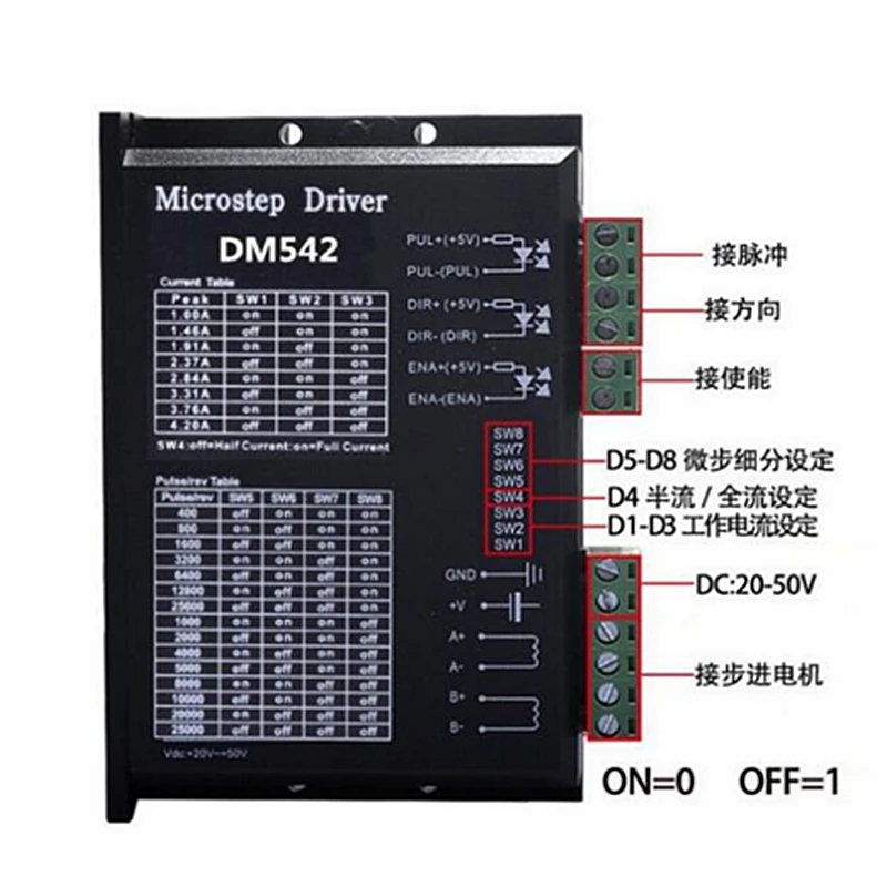 1 шт. микрошаговый драйвер DM542 для nema 23 двигателя M542/2M542 шаговый Шаговые