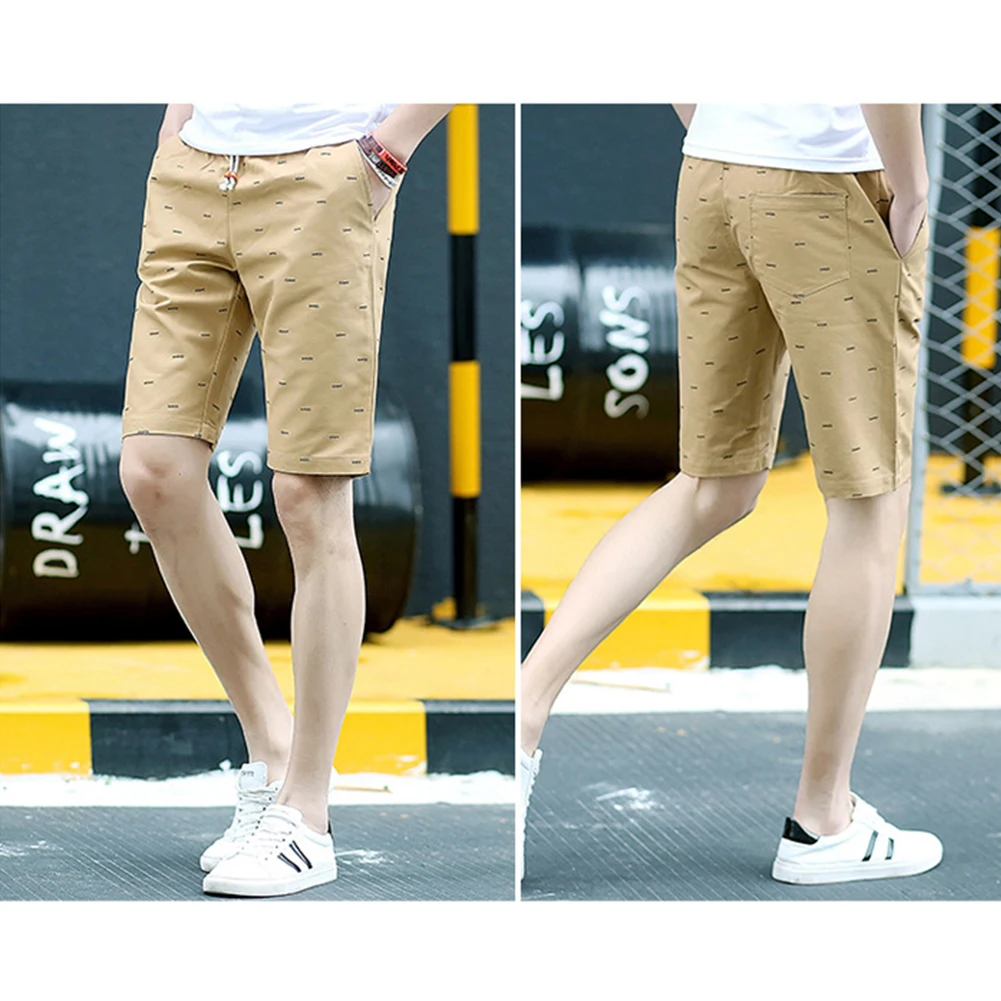 

Drawstring Elastic Waist Loose Quick Dry Daily Men Shorts Party Walking Stripe Printed Casual Travel With Pockets Beach Summer