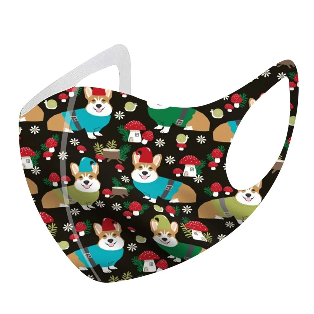 5 шт. детская Рождественская маска для рта защиты на открытом воздухе лица