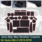 Противоскользящая дверная резиновая подушка для Isuzu MU-X 2012  2019 2013 2014 2015 2016 2017 MUX MU X RF10 RF20 паз коврик аксессуары