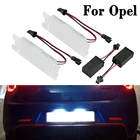 2 шт., светодиодные лампы для номерных знаков Opel Astra H J Corsa C D Insignia Tigra B Twintop Vectra C Zafira B