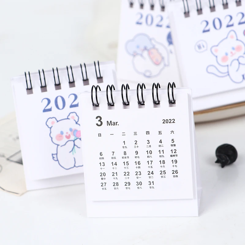 

Мини бумажный ежемесячный календарь календари стол портативный флип 2021-2022 Рабочий стол