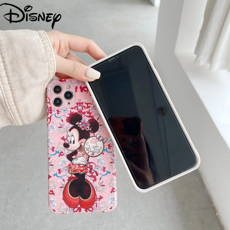 

Disney Mickey for iPhone 12pro mobile phone case 11promax/xr/xs/8plus/8p/xsmax Chinese style couple mobile phone cover