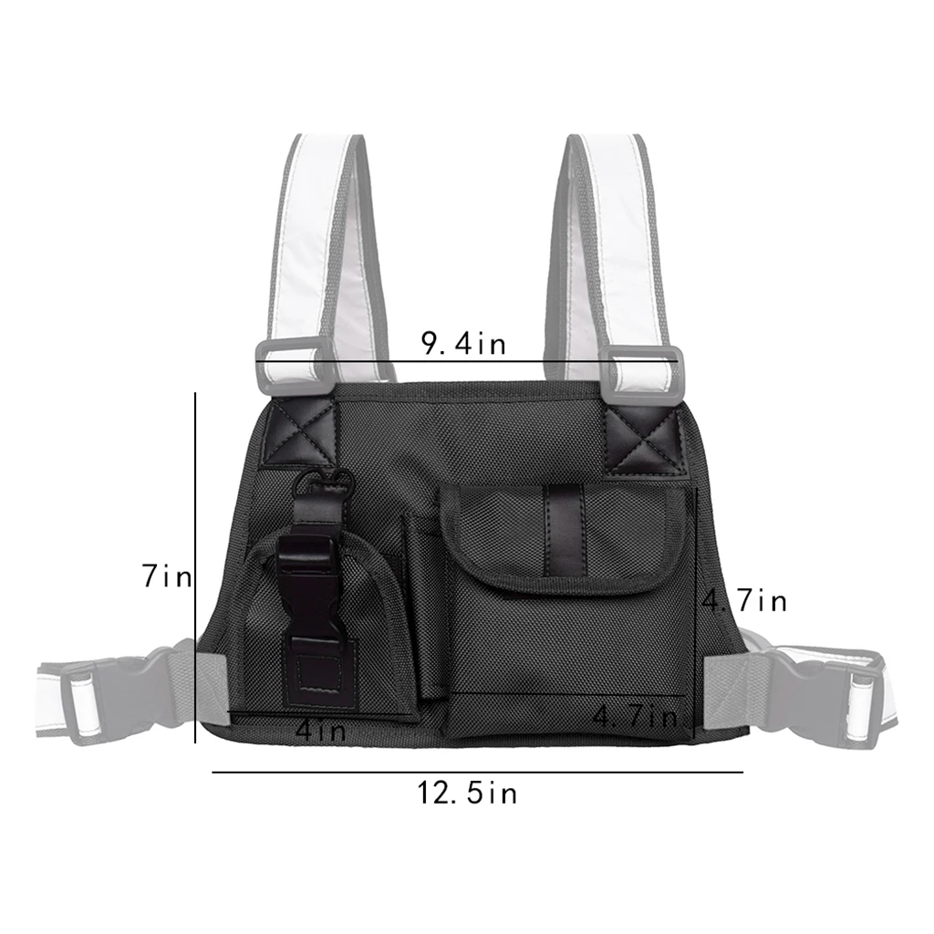 Radio Pocket Chest Harness Front Pack Pouch Holster Vest Rig Multifunctional Phone Holder Utility Gadget | Спорт и развлечения