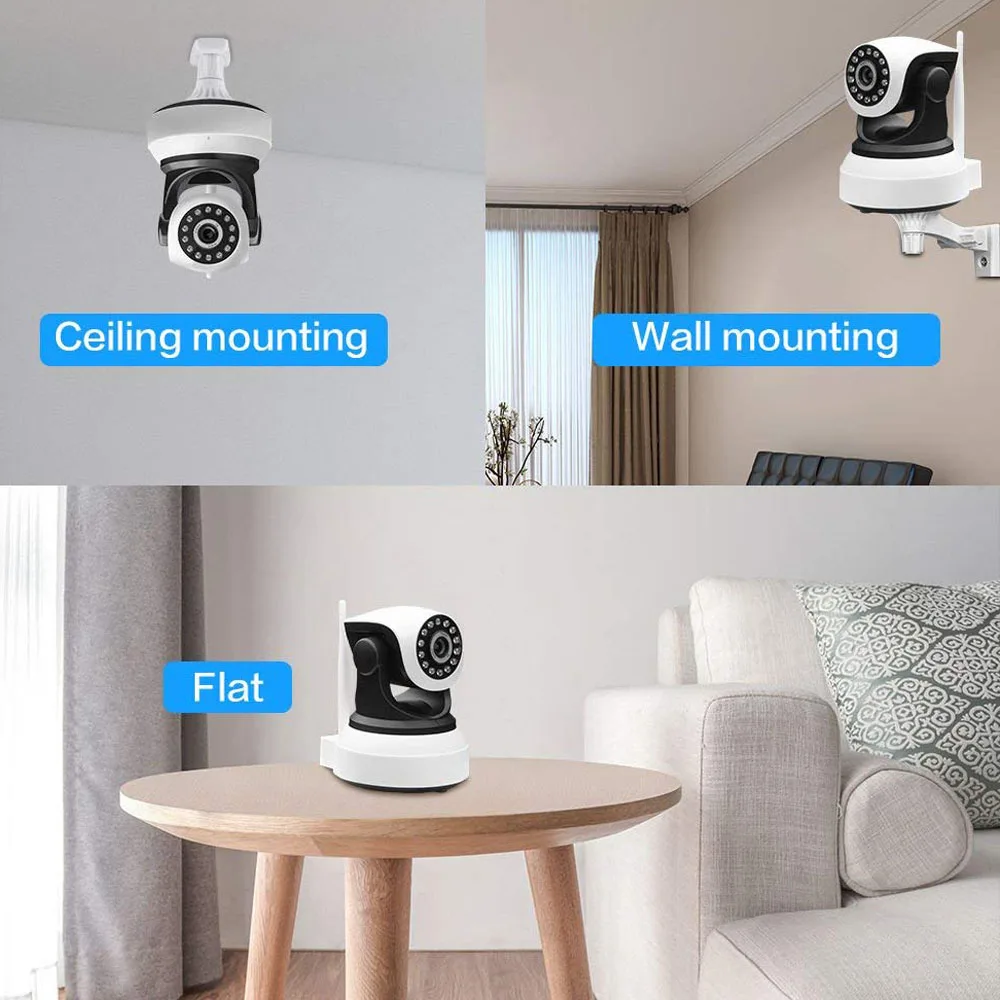 Wi-Fi Крытый CCTV наблюдения панорамирование/наклон беспроводная камера двухстороннее аудио P2P ночного видения HD 1080P IP камера монитор для ребенка Camhi APP