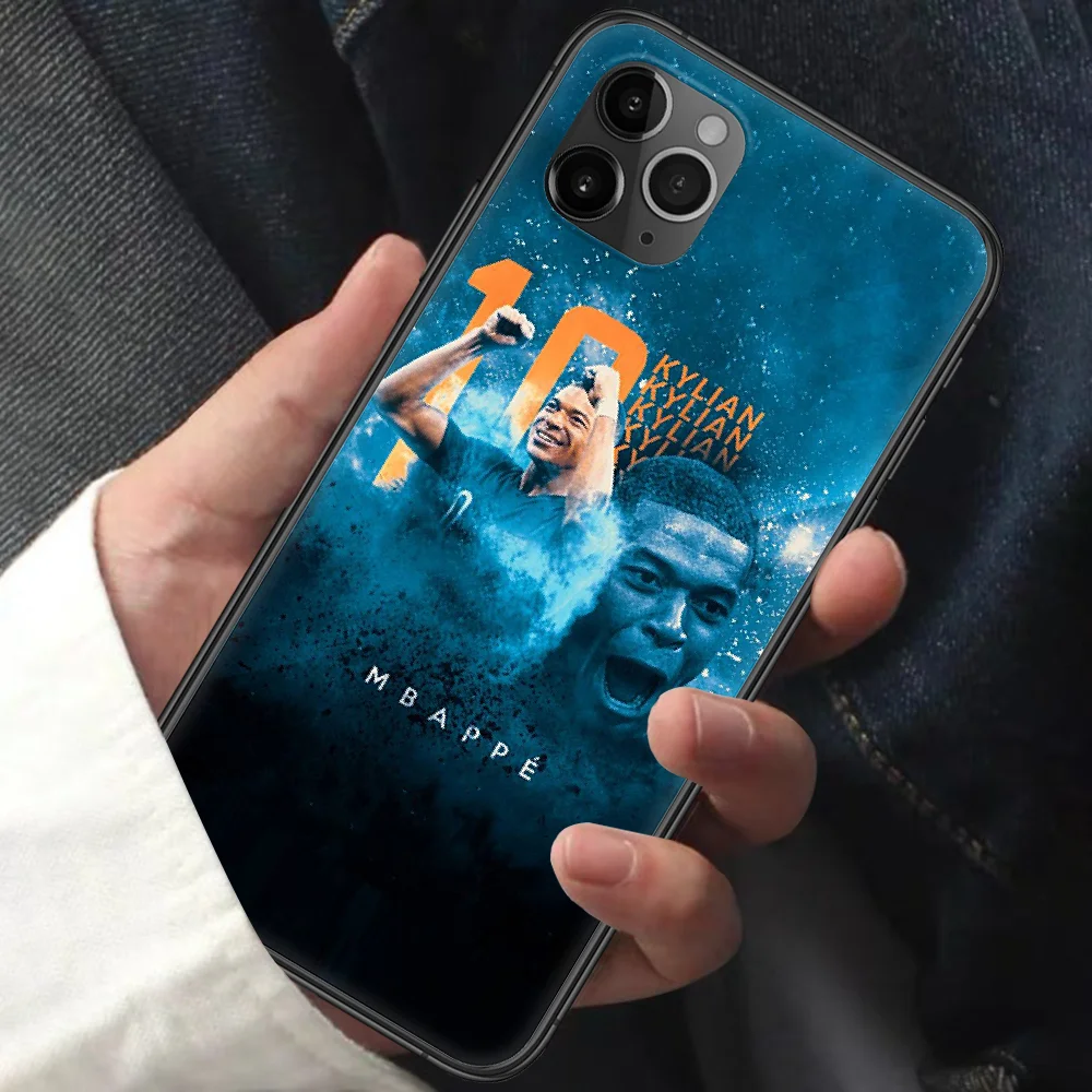 

Kylian Mbapp Football Phone Case For Iphone 11 12 Mini PRO XR X XS MAX 6 6s 7 8 Plus 5 5s SE 2020 black Shell Trend Funda