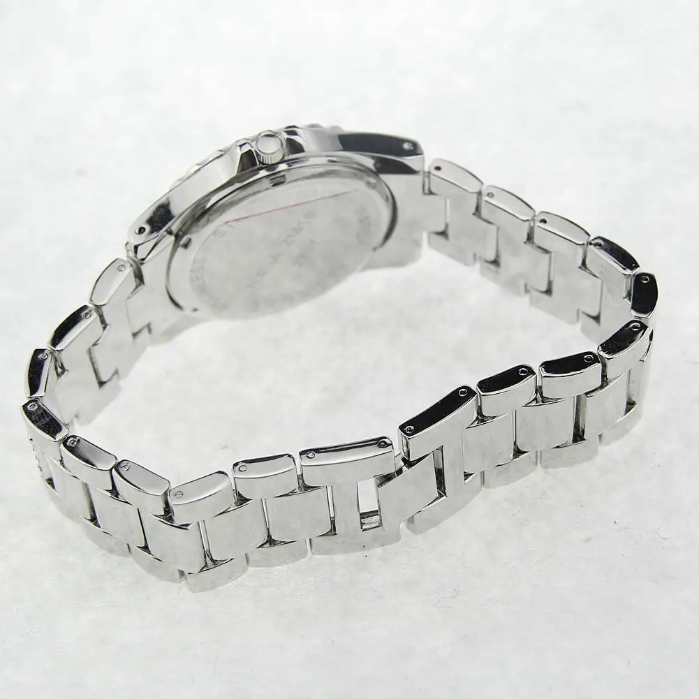 

Fashion Women Watches Inlay Rhinestone Dial Clock Steel Strap Wristwatch Electronic Movement Ladies