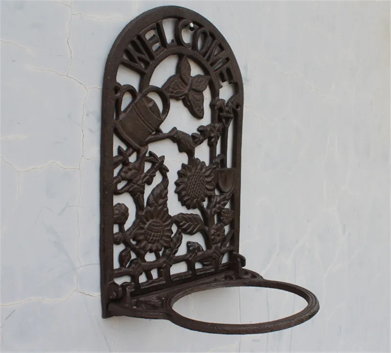 Чугунный настенный держатель для горшков растений цветов плантатор подставка