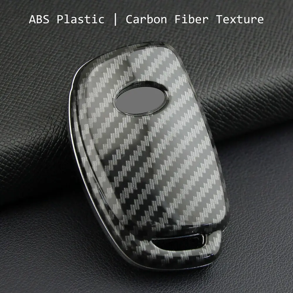 Чехол для автомобильного ключа из углеродного волокна с имитацией флип-ключа