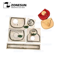 zonesun women wallet coin purse customized leather cutting die handicraft tool punch cutter mold diy paper wallet cut die