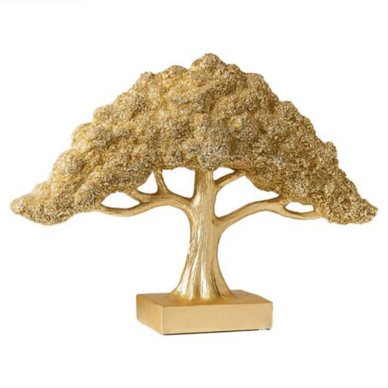 

Modern Light Luxury Style New Chinese Golden Tree Decoration Store Cash Register Decoration Desk Creative Decoration