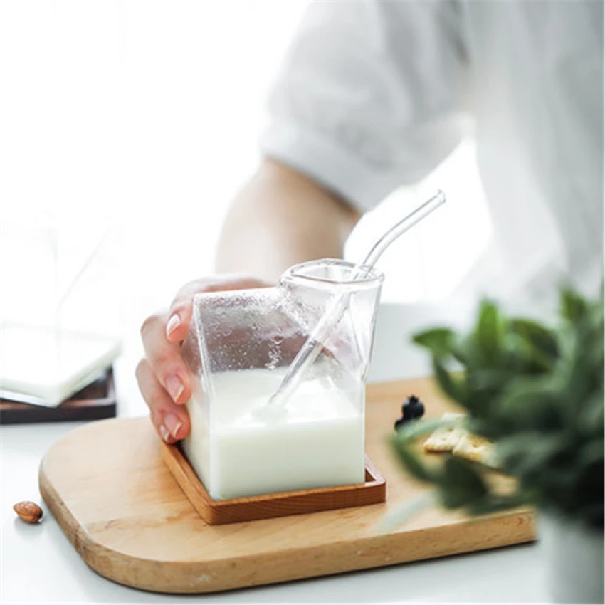 Новое поступление коробка для молока стеклянная чашка креативная бутылка сока