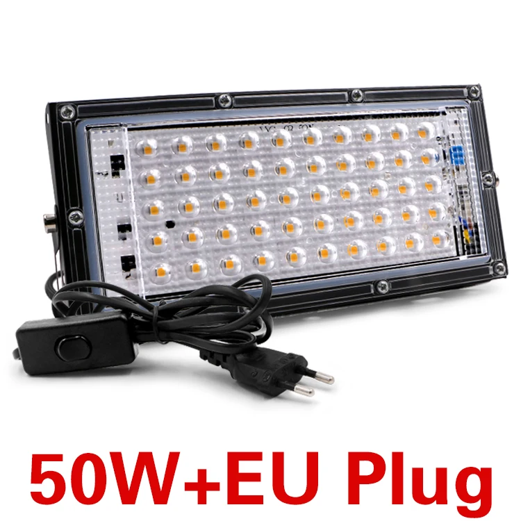 50W EU plug EnwYe 220V 240V светодиодный литой светильник Светодиодный точечный светильник, 40 Вт, 50 Вт, ручная сборка IP65 мощность водонепроницаемый ландшафтный светильник ing светодиодный уличный фонарь - Испускаемый цвет: 50W EU plug