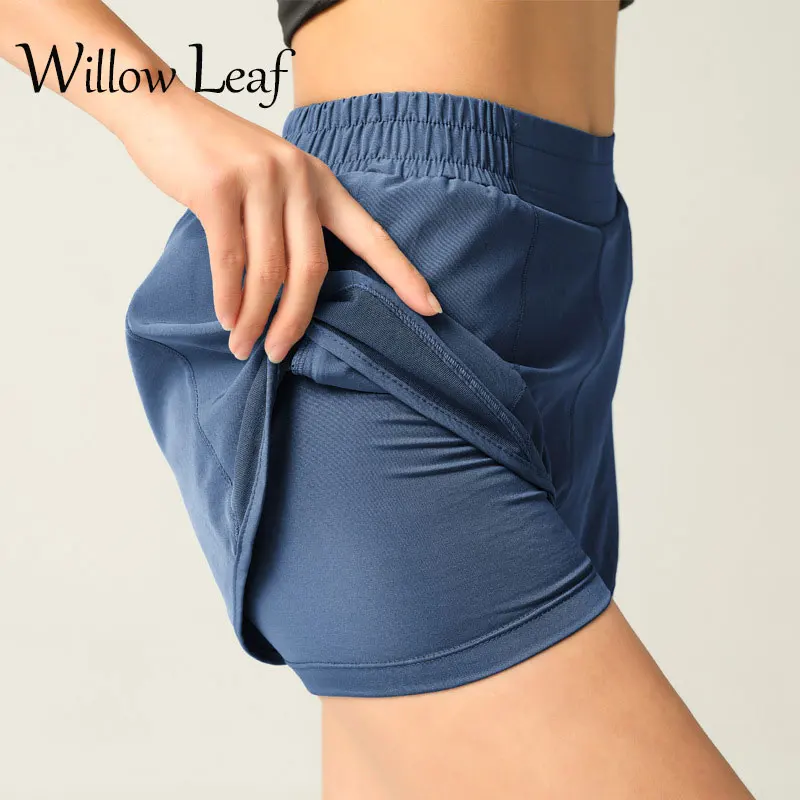 

Шорты женские спортивные 2 в 1, с высокой талией, быстросохнущие, цвет в ассортименте, 2020