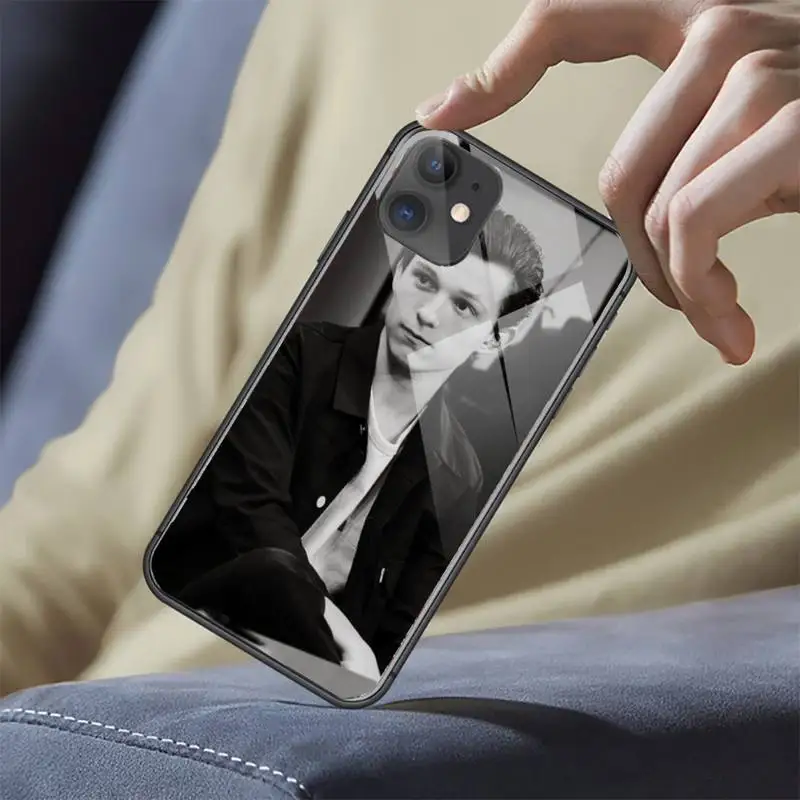 

Tom Holland actor Phone Case Tempered glass For iphone 5C 6 6S 7 8 plus X XS XR 11 PRO MAX High quality and drop resistance