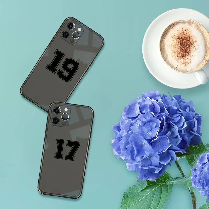 

Football Lucky number And letter Phone Case Transparent for iPhone 7 8 11 12 se 2020 mini pro X XS XR MAX Plus