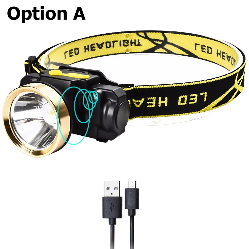 OPtion A Litwod Z209010 светодиодный инфракрасный датчик движения, головной светильник, налобный фонарь, налобный светильник, перезаряжаемый светильник-вспышка, налобный фонарь, фонарь для охоты, светильник - Испускаемый цвет: OPtion A