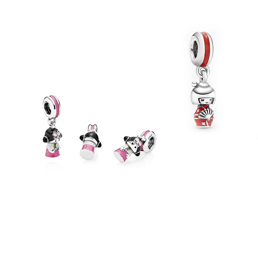 

2020 New Summer High-quality 100% S925 Sterling Silver Korean Doll Japanese Doll Pendant Original Female Charm Accessories
