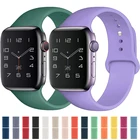 Ремешок силиконовый для Apple Watch 5 4 3 2, спортивный браслет для наручных часов, 38 мм 42 мм Iwatch 4 Band 44 мм 40 мм
